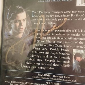 C Thomas Howell signed Outsiders dvd case